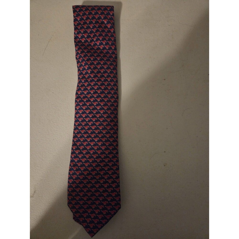 Vineyard Vines SMU Mustangs Silk Tie Navy Red NCAA College Custom Collection 58"